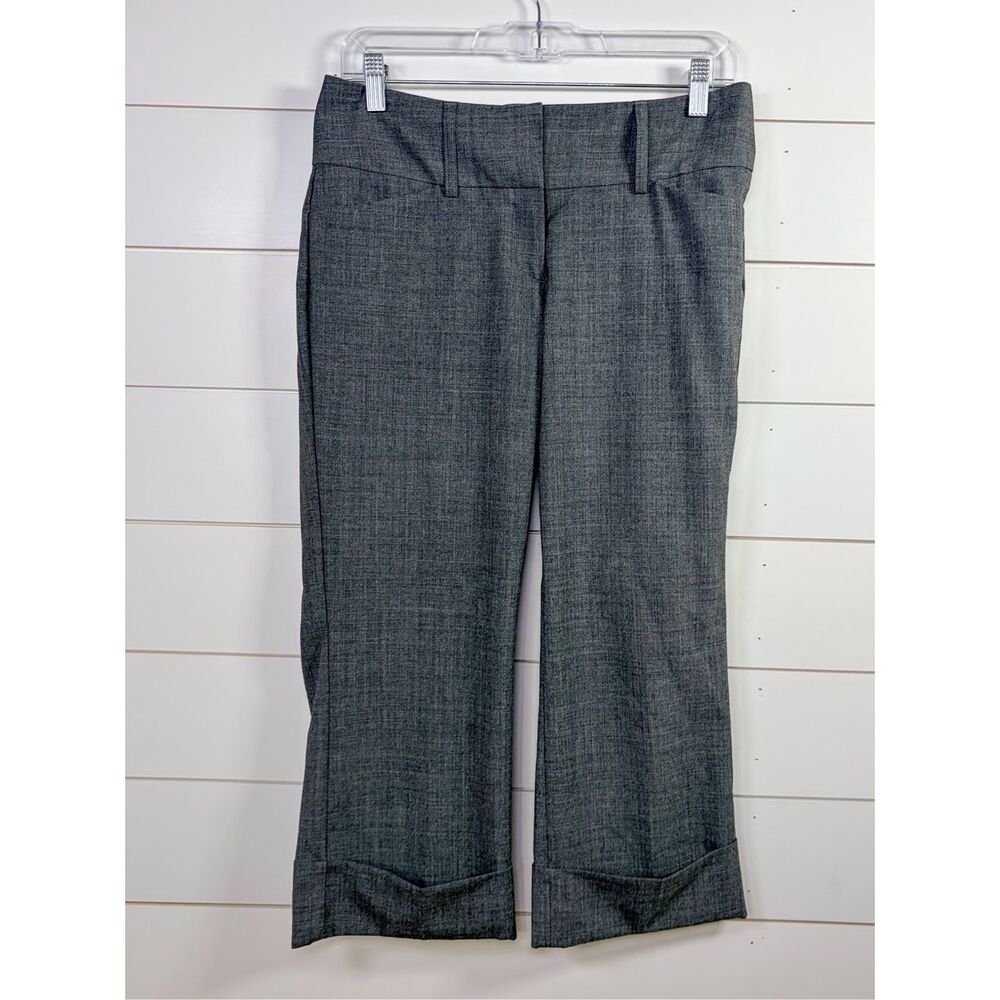 Express Design Studio Women's Editor Capris Dress Pants Charcoal Gray Size 4